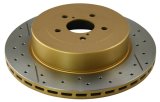 DBA Street Series X-Gold Disc Brake Rotors for 2004-2007 IMPREZA - DBA655X-10 Rotor, Cross-Drilled, Slotted, X-Gold, Uni-Directional, Subaru, Rear, Each thumbnail 9