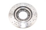DBA Street Series X-Gold Disc Brake Rotors DBA784X Rotor, Cross-Drilled, Slotted, X-Gold, Uni-Directional, Toyota, Lexus, Front, Each thumbnail 5