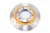 DBA Street Series X-Gold Disc Brake Rotors DBA784X Rotor, Cross-Drilled, Slotted, X-Gold, Uni-Directional, Toyota, Lexus, Front, Each thumbnail 7