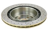 DBA Street Series X-Gold Disc Brake Rotors DBA653X Rotor, Cross-Drilled, Slotted, X-Gold, Uni-Directional, Subaru, Rear, Each thumbnail 5