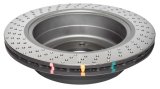 Disc Brakes Australia USA LLC Brake Rotors DBA42483XD 4000 Cross-drill and Dimple KP [ Hyundai Santa-FE SR Sports 15 -> R ] thumbnail 1