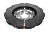Disc Brakes Australia USA LLC Brake Rotors DBA52832WSLVXD 5000 Fully Assembled 2-piece Clear Anodised Hat Cross Drilled/Dimpled WAVE KP [ Audi S4 S5 Quattro 08-> Q5 Quattro 09-> F ] thumbnail 3