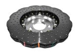 Disc Brakes Australia USA LLC Brake Rotors DBA52832WSLVXD 5000 Fully Assembled 2-piece Clear Anodised Hat Cross Drilled/Dimpled WAVE KP [ Audi S4 S5 Quattro 08-> Q5 Quattro 09-> F ] thumbnail 4