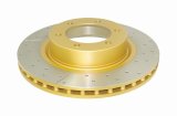 DBA Street Series X-Gold Disc Brake Rotors for 2003-2010 4RUNNER, 2006-2009 GX470, 2002-2004 LAND CRUISER - DBA2700X Rotor, Cross-Drilled, Slotted, X-Gold, Uni-Directional, Toyota, Front, Each thumbnail 8
