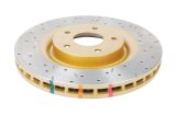 DBA HD Series 4000XS Brake Rotors DBA42990XS Disc Rotor, Cross-Drilled, Slotted, 4000 XS Series, Uni-Directional, Chevrolet, Corvette, Front, Each thumbnail 4