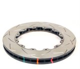 DBA Club Spec 5000 T3 Brake Rotors for 2004-2014 IMPREZA, 2015 WRX, 2015-2016 WRX STI - DBA5654.1S Rotor, T3, Vented, Slotted Surface, Iron, Black Painted, Subaru, Front, Each thumbnail 1