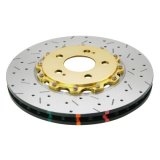 Disc Brakes Australia USA LLC Brake Rotors DBA52224V2GLDXS 5000 Fully Assembled 2-piece Gold Hat XS Crossdrilled/slotted KP [ MITSUBISHI EVO 10 - F ] thumbnail 1