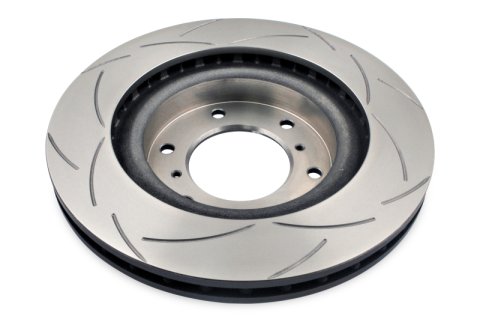 DBA Street Series T2 Disc Brake Rotors DBA2028S Rotor, T2, Iron, Natural/Black, Slotted Surface, Pontiac, Front, Each thumbnail 9
