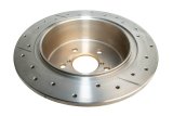 DBA Street Series X-Gold Disc Brake Rotors DBA2661X Cross Drilled/Slotted Rotor thumbnail 3