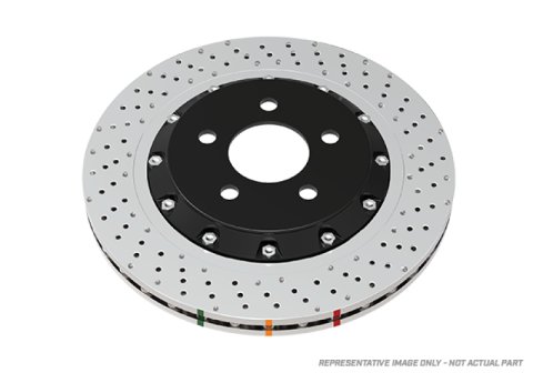 Disc Brakes Australia USA LLC Brake Rotors DBA52166BLKXS 5000 Fully Assembled 2-piece BLACK XS Crossdrilled/slotted KP [ FORD Mustang 15-> F ] Flat rings 52632.1XS thumbnail 1