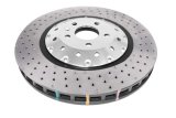 Disc Brakes Australia USA LLC Brake Rotors DBA53004SLVXD 5000 Fully Assembled 2-piece Clear Anodised Hat Cross Drilled/Dimpled KP [ Audi RS3 8V Sedan 06/17-> F ] rings 52844.1XD thumbnail 1