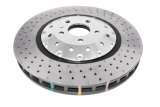 Disc Brakes Australia USA LLC Brake Rotors DBA53004SLVXD 5000 Fully Assembled 2-piece Clear Anodised Hat Cross Drilled/Dimpled KP [ Audi RS3 8V Sedan 06/17-> F ] rings 52844.1XD thumbnail 2