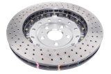 Disc Brakes Australia USA LLC Brake Rotors DBA53004SLVXD 5000 Fully Assembled 2-piece Clear Anodised Hat Cross Drilled/Dimpled KP [ Audi RS3 8V Sedan 06/17-> F ] rings 52844.1XD thumbnail 3