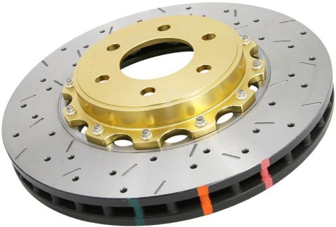 DBA HD Series 5000XS Brake Rotors DBA52314BLKXS Rotor, 5000XS, Vented, Cross-Drilled and Slotted Surface, Iron, Black Painted, Infiniti, for Nissan, Front, Each thumbnail 2