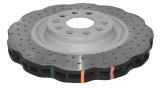 Disc Brakes Australia USA LLC Brake Rotors DBA42830WSLVXD 4000 Crossdrill Dimple SILVER Paint WAVE KP [ VW Golf R Mk7 Audi S3 12-> F ] thumbnail 2