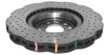 Disc Brakes Australia USA LLC Brake Rotors DBA42830WSLVXD 4000 Crossdrill Dimple SILVER Paint WAVE KP [ VW Golf R Mk7 Audi S3 12-> F ] thumbnail 3