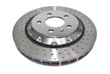 Disc Brakes Australia USA LLC Brake Rotors DBA52844SLVXD 5000 Fully Assembled 2-piece Clear Anodised Hat Cross Drilled/Dimpled KP [ AUDI-RS3 -> F ] thumbnail 1