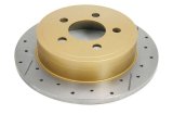 Disc Brakes Australia USA LLC Brake Rotors DBA2535X Rotor, Cross-Drilled, Slotted, Street Series X-Gold, Uni-Directional, thumbnail 4