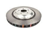Disc Brakes Australia USA LLC Brake Rotors DBA53884SLVXD 5000 Fully Assembled 2-piece Clear anodized hat Cross-drill KP [ Mercedes Benz C63, E63, GLC63 08/12-> F ] thumbnail 1