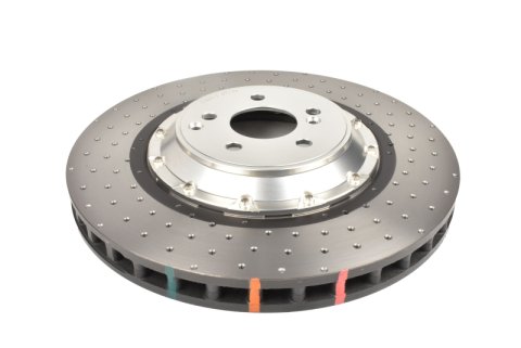Disc Brakes Australia USA LLC Brake Rotors DBA53884SLVXD 5000 Fully Assembled 2-piece Clear anodized hat Cross-drill KP [ Mercedes Benz C63, E63, GLC63 08/12-> F ]