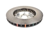 Disc Brakes Australia USA LLC Brake Rotors DBA53884SLVXD 5000 Fully Assembled 2-piece Clear anodized hat Cross-drill KP [ Mercedes Benz C63, E63, GLC63 08/12-> F ] thumbnail 2