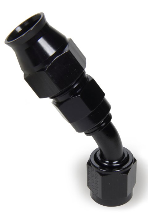 Fragola Performance Systems Race-Rite Reusable PTFE Hose Ends 2504506 Ends, Race-Rite, PTFE, -6 AN, Swivel, 45 Degree, Female Threads, Aluminum, Black Anodized, Each thumbnail 5