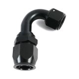 Fragola Performance Systems Race-Rite Reusable PTFE Hose Ends 2512012 Ends, Race-Rite, PTFE, -12 AN, Swivel, 120 Degree, Female Threads, Aluminum, Black Anodized, Each thumbnail 1
