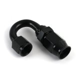 Fragola Performance Systems Race-Rite Reusable PTFE Hose Ends 2518008 Ends, Race-Rite, PTFE, -8 AN, Swivel, 180 Degree, Female Threads, Aluminum, Black Anodized, Each thumbnail 1