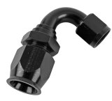 Fragola Performance Systems Race-Rite Reusable PTFE Hose Ends 2512010 Ends, Race-Rite, PTFE, -10 AN, Swivel, 120 Degree, Female Threads, Aluminum, Black Anodized, Each thumbnail 1