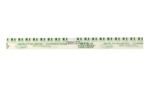 Clevite 77 Plastigage MPG-1 Plastigage, .001in.-.003 in. Range, 11 in. Length, Green, Each