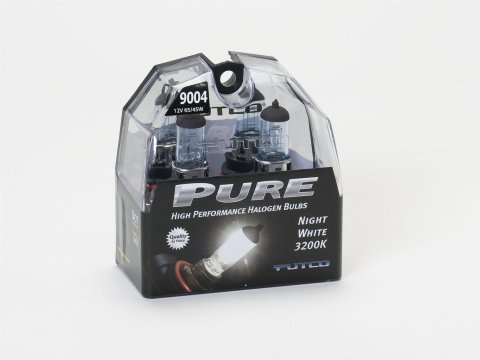 Putco Pure Halogen Bulbs 239004NW Light Bulbs, Halogen, Night White, 3200K, 9004, 45/65W, Pair thumbnail 1