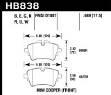 Hawk Performance Ceramic Brake Pads HB838Z.689 pads PC Street thumbnail 2
