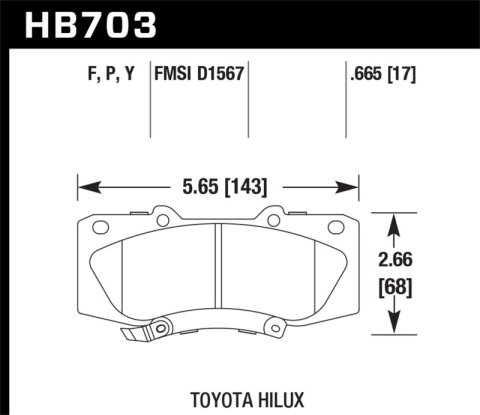 Hawk Performance Brake Pads HB703F.665 Disc Pad