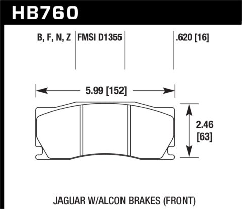 Hawk Performance HPS Brake Pads HB760F.620 thumbnail 1