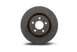 Hawk Performance Talon Brake Rotors HTC5060 Rotor, Talon, Vented, Cross-Drilled and Slotted Surface, Iron, Gray Geomet Coated, Kia, Front, Pair thumbnail 2