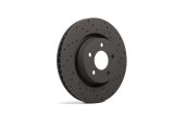 Hawk Performance Talon Brake Rotors HTC4524 Rotor, Talon, Vented, Cross-Drilled and Slotted Surface, Iron, Gray Geomet Coated, Mercedes-Benz, Rear, Pair thumbnail 2
