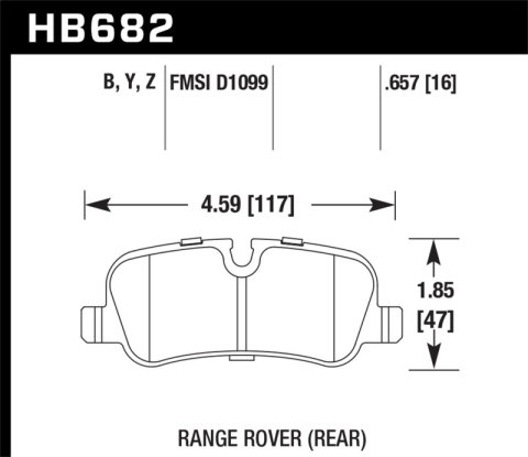 Hawk Performance Ceramic Brake Pads HB682Z.657 Disc Pad