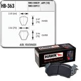 Hawk Performance Blue 9012 Racing Brake Pads HB363E.689 Pads, Ferro-Carbon, 9012, Front, Audi, Volkswagen, Set thumbnail 2