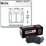 Hawk Performance Blue 9012 Racing Brake Pads HB216E.590 Pads, Ferro-Carbon, 9012, Rear, Toyota, Set thumbnail 2