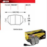 Hawk Performance Ceramic Brake Pads HB328Z.685 Pads, Ceramic, Front, Scion, Toyota, Set thumbnail 2