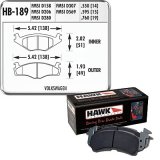 Hawk Performance Blue 9012 Racing Brake Pads HB189E.550 Pads, Ferro-Carbon, 9012, Front, Volkswagen, Set thumbnail 2