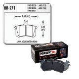 Hawk Performance Blue 9012 Racing Brake Pads HB271E.605 Pads, Ferro-Carbon, 9012, Rear, Audi, Volkswagen, Passenger Car, Set thumbnail 2