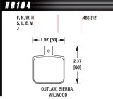 Hawk Performance Black Racing Brake Pads HB104M.485 Pads, Ferro-Carbon, Black, Universal, Set thumbnail 1