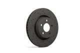 Hawk Performance Talon Brake Rotors HTC4021 Rotors, Talon, Cross-drilled and Slotted Surface, Iron, Gray Geomet Coated, 10.08 in. O.D., Rear, Ford, Lincoln, Mercury, Pair thumbnail 1