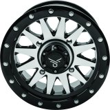 Quadboss Wheels 608554 QuadBoss Wagon 14X7 4+3 4/156 Black Machined thumbnail 2