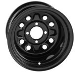 Quadboss Steely Gloss Black Wheels 12x7 Rims, Qb Whl 12X7 2+5 4/4 thumbnail 1