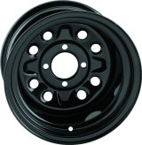 Quadboss Steely Gloss Black Wheels 12x7 Rims, Qb Whl 12X7 2+5 4/4 thumbnail 2