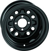 Quadboss Steely Gloss Black Wheels 12x7 Rims, Qb Whl 12X7 2+5 4/4 thumbnail 3