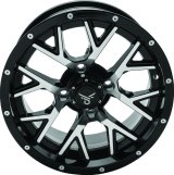 Quadboss Wheels 608572 QuadBoss Barbwire 14X7 - 5+2 - 4/110 - Black Machined thumbnail 2