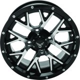 Quadboss Wheels 608572 QuadBoss Barbwire 14X7 - 5+2 - 4/110 - Black Machined thumbnail 3